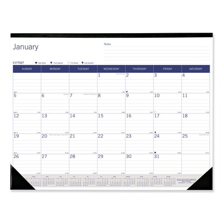 Blueline DuraGlobe Monthly Desk Pad Calendar, 22 x 17, 2020 C177227